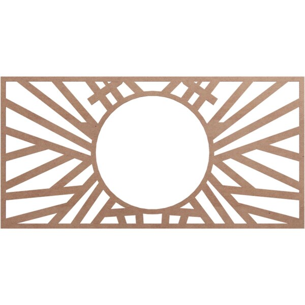 Ekena Millwork Hoover Wood Fretwork Pierced Ceiling Medallion, Wood (Paint Grade), 34"W x 17"H x 12 5/8"ID x 3/8"T CMWP34X17X0375HOMF - main